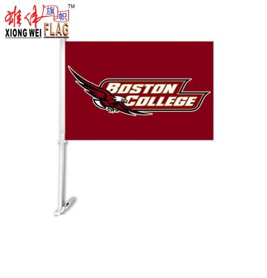 China Hot Selling 30x45cm Polyester Boston University Eagles Car Hanging Flag for sale