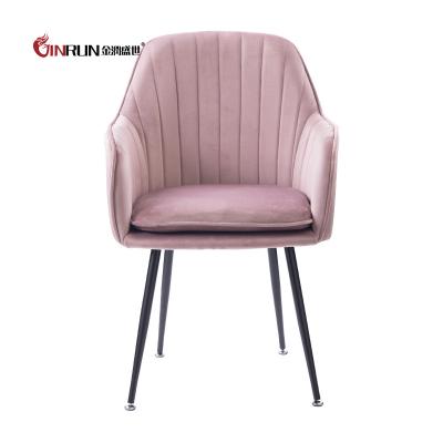 China Null Latest Pink Ripple Design Villus Dining Chair for sale