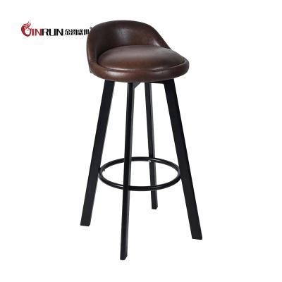 China Popular Null Fabric Bar Chair With Wooden Round Legs for sale