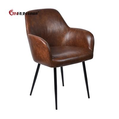 China PU Null Leather Cover Upholstered Dining Chair for sale