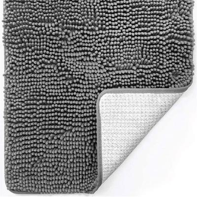 China Yinzam Sustainable Luxury Chenille Cover For Entrance Mat Bathroom Shower Tub Non-Slip Chenille Rugs Water Absorbent Mat Door Cover for sale