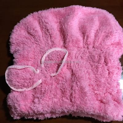 China QUICK DRY Women Wrapped Bath Towel Bow Tie Microfiber Hair Turban Quick Dry Hair Cap Hat for sale