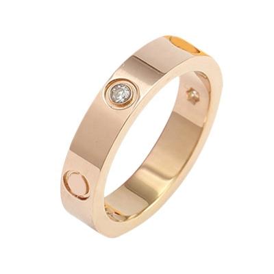 China Women's Diamond Custom Ring For Men Gold Couples Stainless Steel Jewelry Rose Gold Plated Cross Screw New Arrival Brand Jewelry Buddhism Jewelry HS for sale