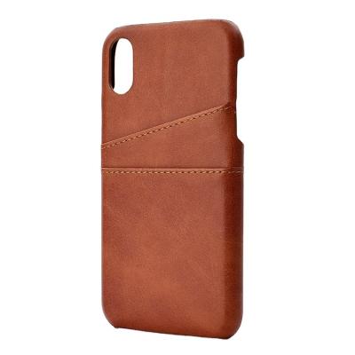 China Fashion/Soft/Unique /Customize/Low MOQ Vintage Brown Leather Phone X Xr Case Luxury Wallet PU Leather Phone Case For Phone X 8 7 6Plus Cover Device Bag for sale