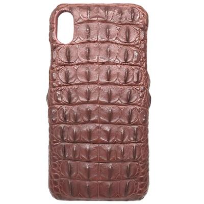 China HS-PC07 Genuine Luxury Anti-fall Exotic Crocodile Leather Phone Case For Phone for sale