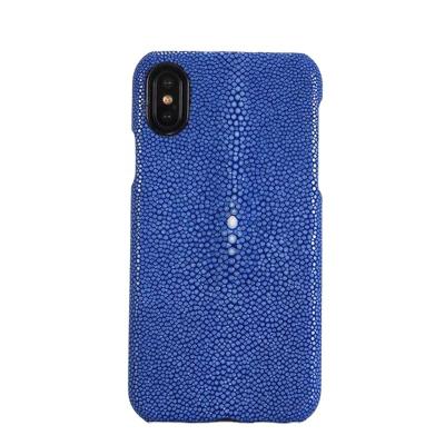 China HS-PC02 Luxury Anti-fall Stingray Skin Real Leather Cell Phone Case For Phone for sale