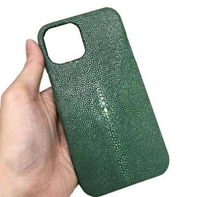 China Real Exotic Stingray Genuine Leather Cover Jewelry Stingray HS Stingray Skin Case For iPhone 12 for sale