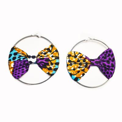 China Polyester African Style Fashionable Design For Girls Accessories Round Shape Earrings for sale