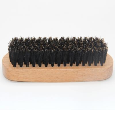 China Hot Sale Beech Wood Handle Boar Bristle Beard Comb Hair Brush Waterproof Beard Dust Cleaning Brush for sale