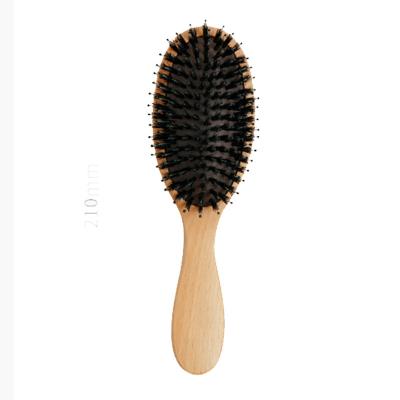 China Travel Natural Beech Wood Cushion Airbag Massage Women Boar Hair Mixed Detanger Detangling Extension Hair Brush Nylon Comb for sale