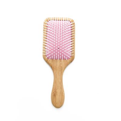 China Home Plastic Airbag Massage Needle Natural Bamboo Pink Air Cushion Comb for sale