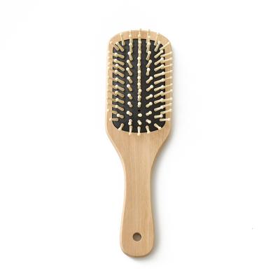 China Home Scalp Massage Detangling Hair Brush Airbag Comb Eco-Friendly Natural Wooden Comb for sale