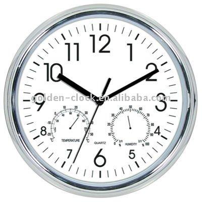 China Weather Station Plastic Analog Clock for sale