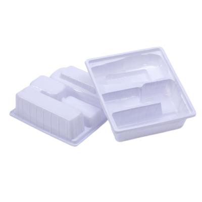 China Custom Hot Selling Biodegradable White Blister Packaging Plastic Box For Cosmetics for sale