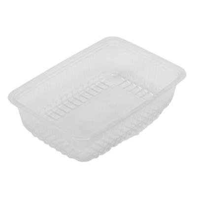 China Factory Direct Biodegradable Green Plastic Salad Container Disposable Snack Box for sale