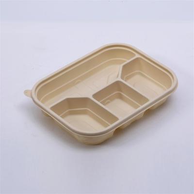 China Disposable Biodegradable Cornstarch Square Food Container Salad Bowl for sale