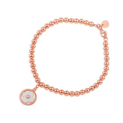 China 2021 New Fashion Gold Color Simple Style Environmental Friendly Women Fashion Bracelet With Pearl Chain for sale