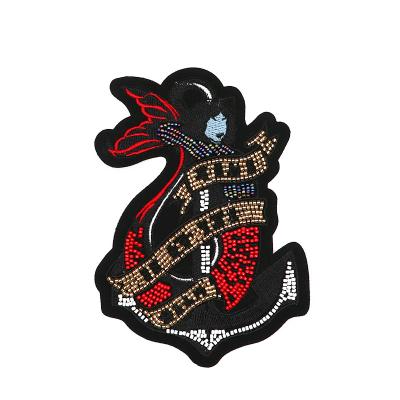 China Other Factory Price Custom Patch Hand Embroidery Bead Sequin for sale