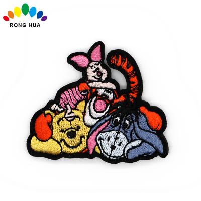 China Custom 3D Patch Style High Density Embroidery Tin Badge 3D Embroidery Badge for sale