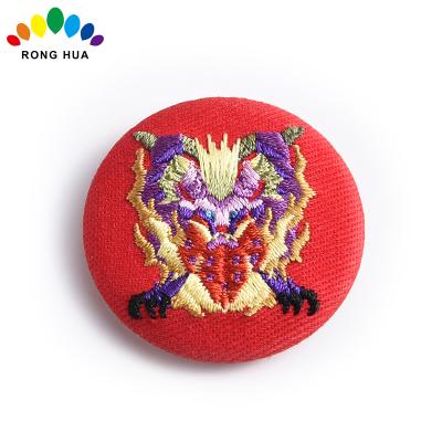 China new 3D metal pin custom style printed round button badge for sale