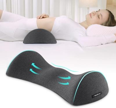 China Modern Lumbar Support Pillow for Back Support Memory Foam Pillow for Sleeping in Bed Waist Support Cushion for Lower Back Pain Relief for sale