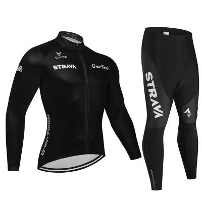 China Breathable Popular 3D Cut High End Mens Sporty Cycling Wear Long Sleeve Anti-UV Wear Cycling Set for sale