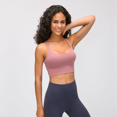 China Wholesale High Quality New Breathable Classic Sports Fitness Yoga Bra Sports Wicking Moisture Quick Dry Shockproof Bra for sale