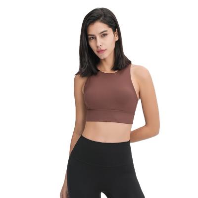 China QUICK DRY Nylon Spandex Good Quality Women's Yoga Wear Custom Sports Bra for sale