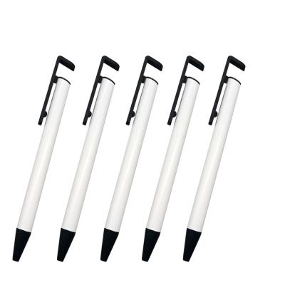 China Wholesale Personalized Empty Ballpoint Pen Eco-friendly Sublimation Metal Ballpoint Pens DIY Logo White Blank Sublimation Pen for sale