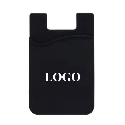 China Fashion Gift Cheap Silicone ID Credit Card Wallet Phone Case Pocket Phone Adhesive Card Holder for sale