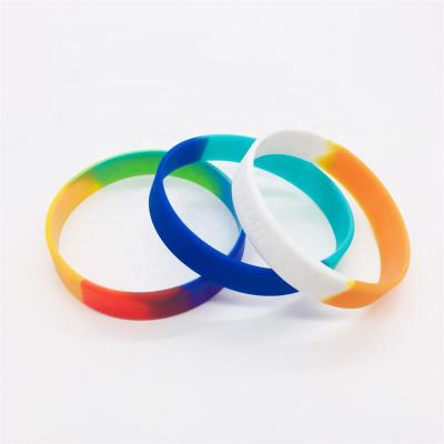 China Cheap Promotion Custom Logo Rubber Band Silicone Wristbands Silicone Wristbands for sale