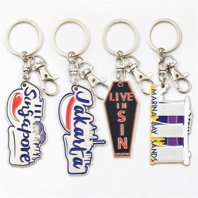 China Wholesale Price Custom Enamel Key Chain Zinc Alloy Metal Key Chain Eco-friendly Key Chains for sale