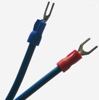 China UL 1015 cable with custom SV1.25-3 insulated fork shovel wire connector voltage terminal for sale