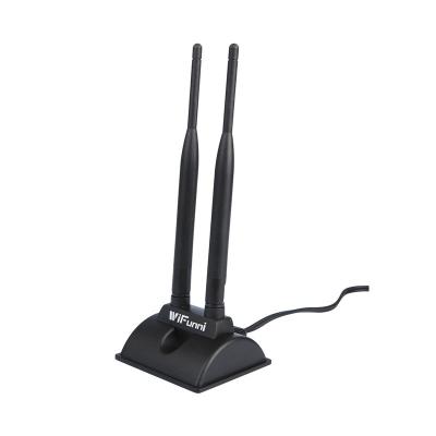 China 2.4G 5.8G Dual-Band Large Folding Desktop Antenna Wireless Network Card Router Antenna for sale