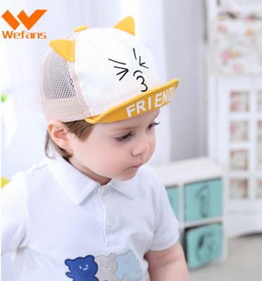 China Imitate New Selling New Kids Cotton Cat Ears Hat Baby Net Cap Cute Fantasy Warm Sun Animal Breathable Wefans Pom Pom Hat Baby for sale