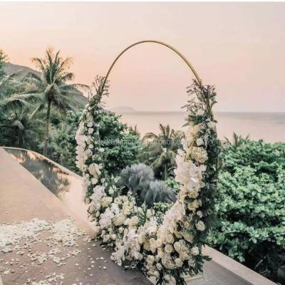 China Round Backdrop Stand Cheap Price Wedding Arches Decorations Metal Arch Around Backdrop Wedding for sale