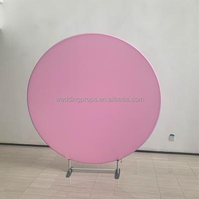 China Hot Sale Party Wedding Supplies Round Diameter 2m Circle Wedding Backdrop Stand for sale