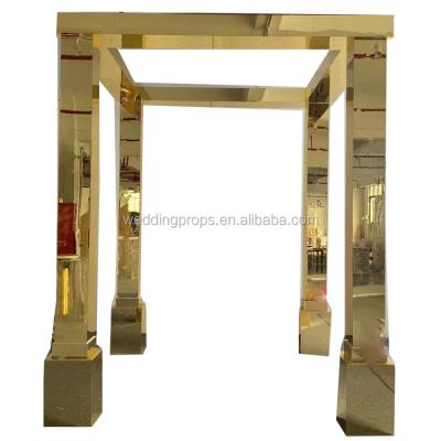 China Europe Wedding Mirror Stage Booth Shiny Acrylic Pillars for sale