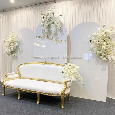 China Europe Event Decoration White Wall Acrylic Trio Arches For Wedding Furniture for sale