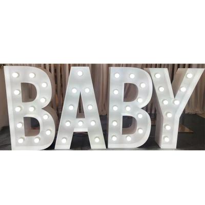 China Building Maker Light Bulb Letter Sign Alphabet Numbers Marquee Letters For Baby Events Parties for sale