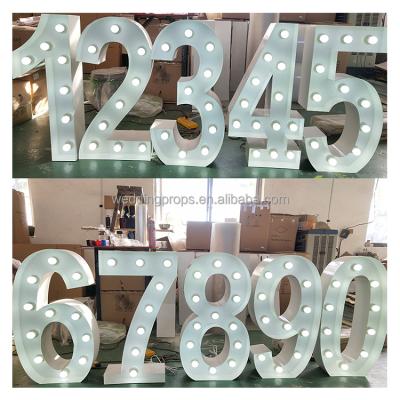 China Wholesale Price Wedding Supplies 4ft Marquee Number Lights Marquee Letters Buildings for sale