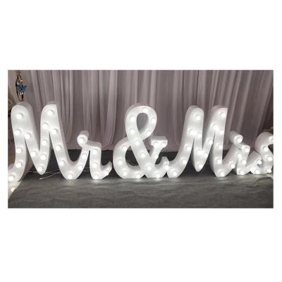 China Buildings Wedding Giant Letters Alphabet Lights Shower Metal Marquee Electronic Signs for sale