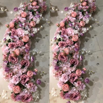 China Banquet Wedding Backdrop Decorative Handmade Flowers Garlands Wedding Supplies for sale