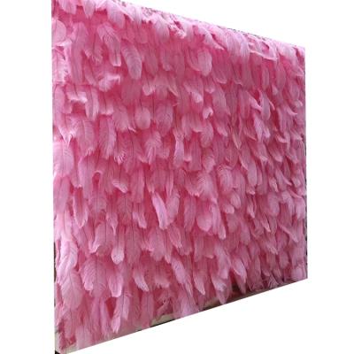 China As picture and customized. White Artificial Silk Plumage Flower Wall Floral In Roll Panels Backdrop Decor for sale