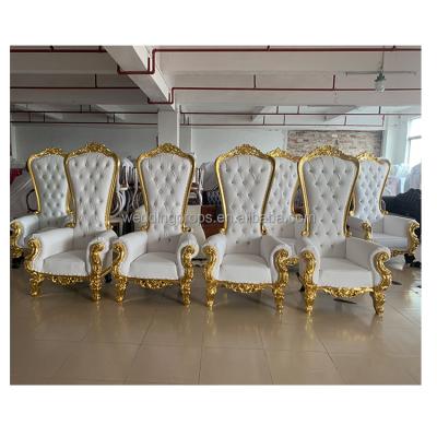 China Wholesale Cheap Hot Selling High Quality Fabric (Leather) Micro Queen King Throne Back Chair For Rental Wedding Party for sale