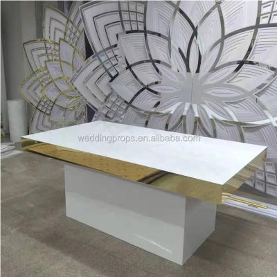 China Wholesale Party Event Decoration PVC Acrylic White Top Wedding Table New for sale