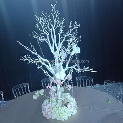 China Crystal Flower Tree Centerpiece Hanging Wedding Table Cherry Blossom Tree Centerpiece for sale