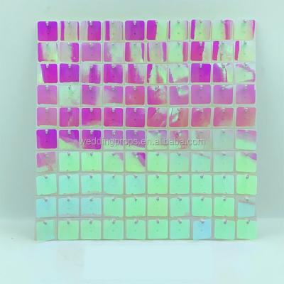 China PARTY/BANQUET/WEDDING Shimmer Sequin Wall Iridescence Panel Decorative Wall 3d Effect Wall Panel for sale