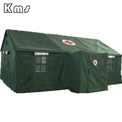 China Good Stability KMS Custom 6.6x4.6m High Quality Double Layer Waterproof Outdoor Military Ambulance Medical Tent With Vestibule for sale