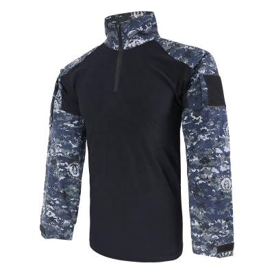 China Breathable Combat Printed Long Sleeve Tactical Shirt For Men Latest Designs Army T-shirts Military Clothes for sale